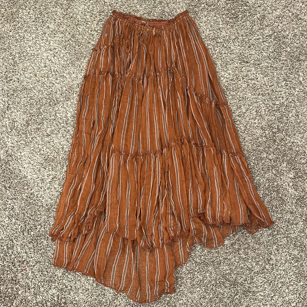 FREE PEOPLE Ember Striped Midi Skirt - Picture 5 of 6